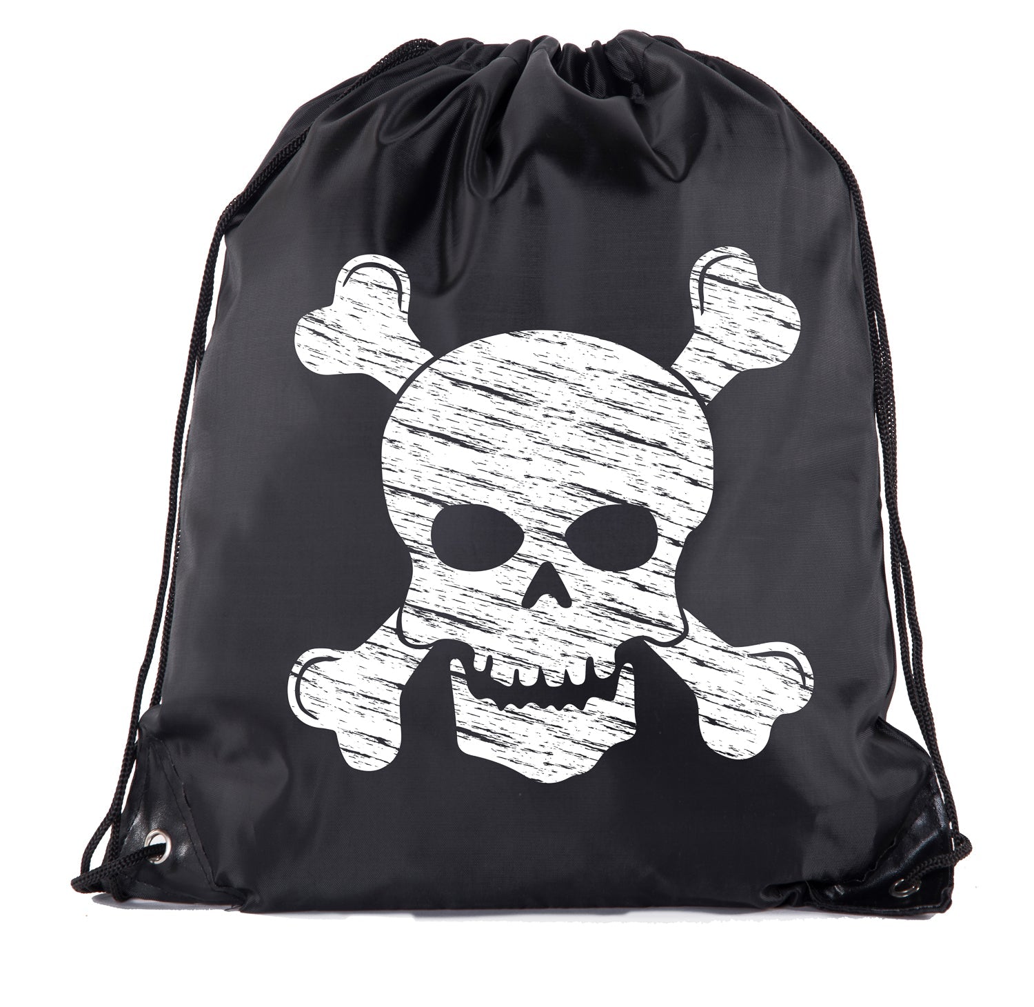 Halloween Skull and Crossbones Polyester Drawstring Bag - Mato & Hash