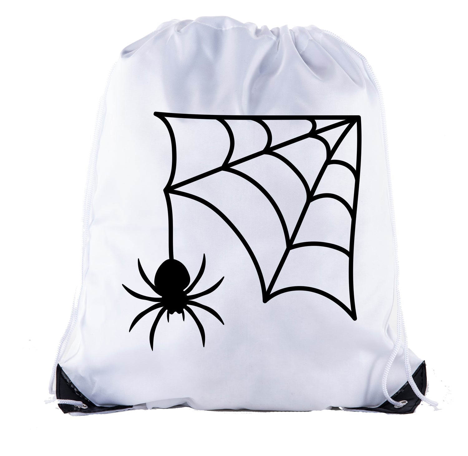 Halloween Spider Web Polyester Drawstring Bag - Mato & Hash