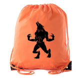 Halloween Werewolf Polyester Drawstring Bag - Mato & Hash