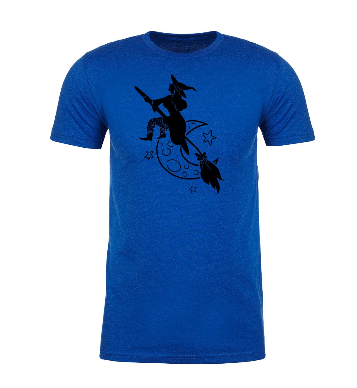 Halloween Witch Flying Over Moon Unisex T Shirts - Mato & Hash