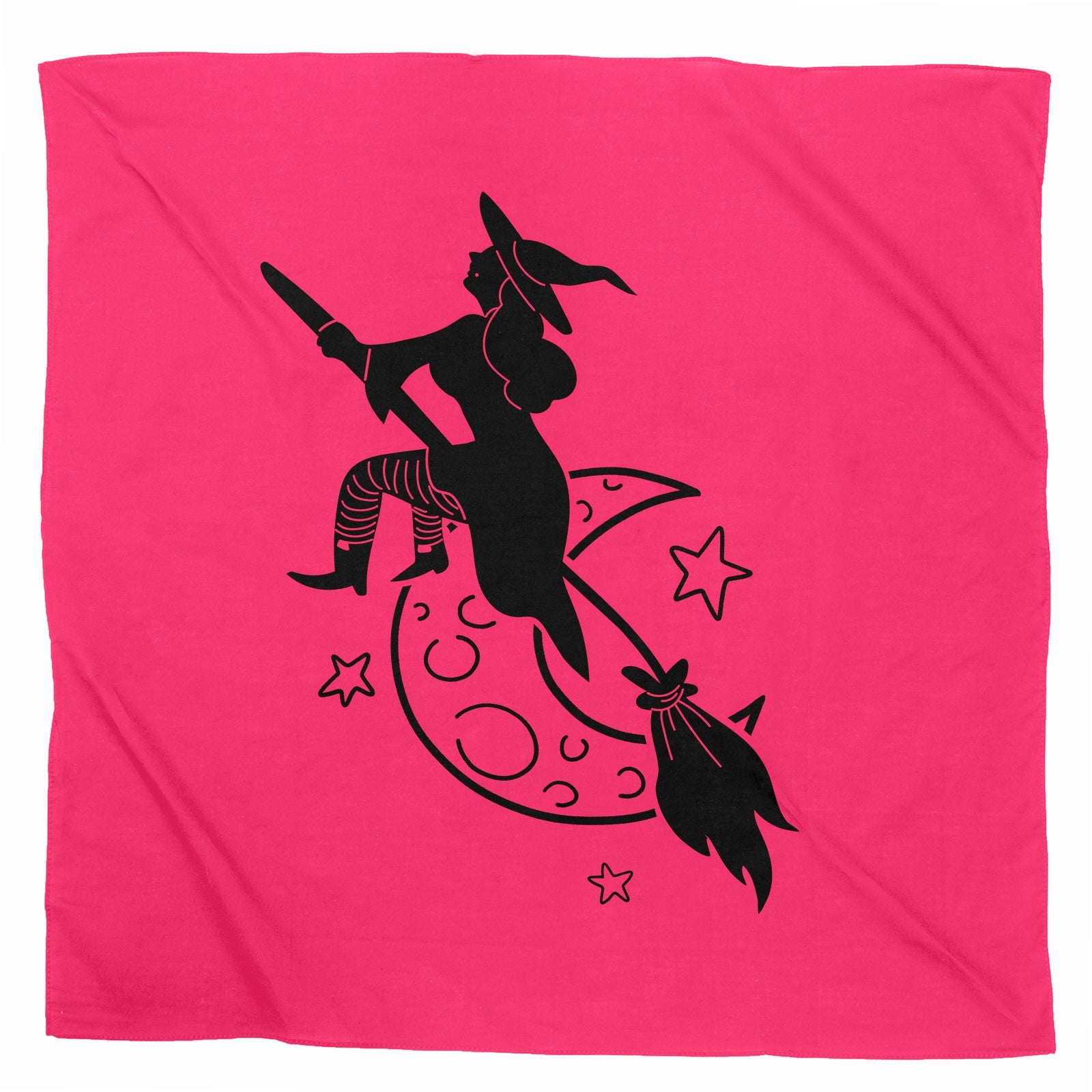 Halloween Witch Flying Over Moon Wall Tapestry - Mato & Hash