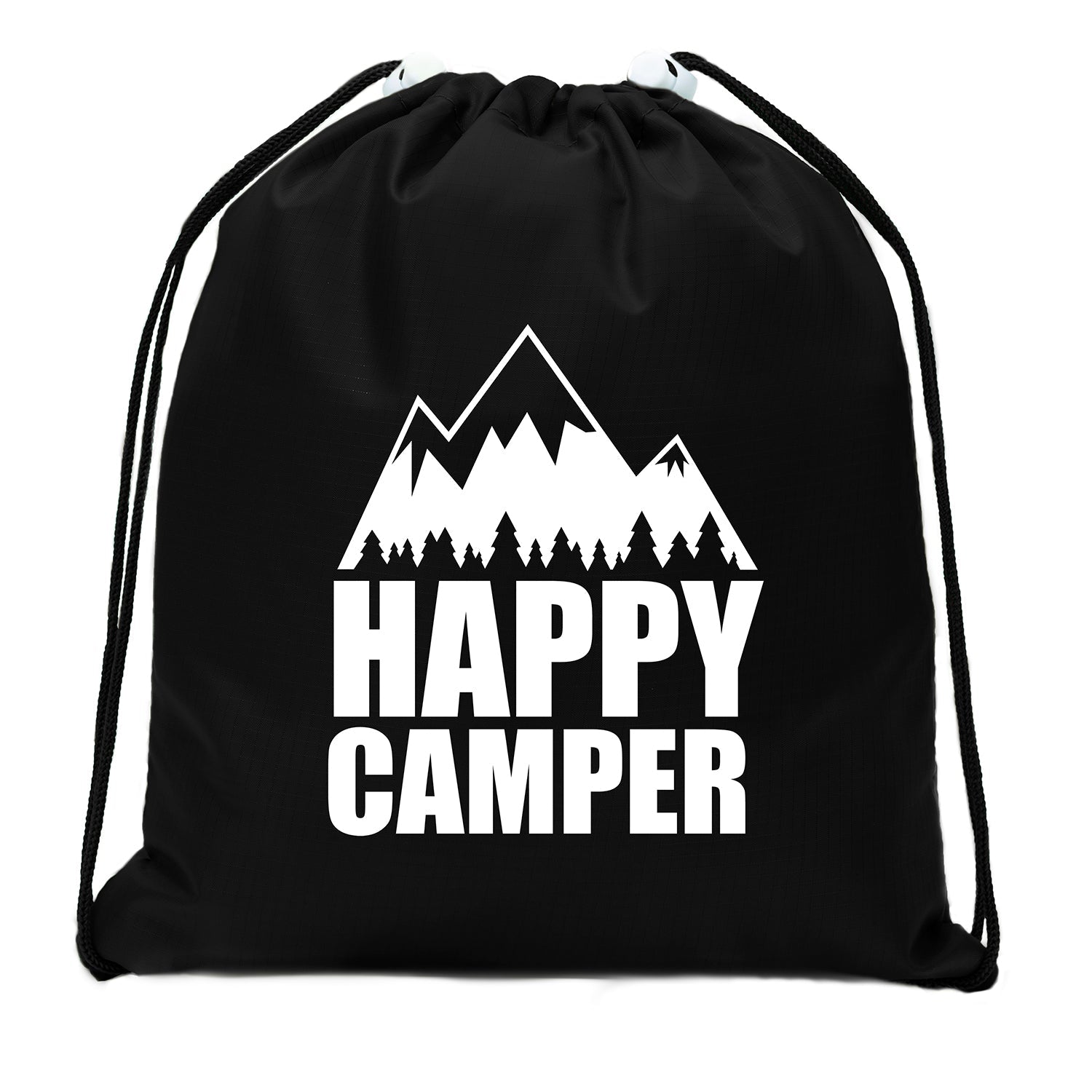 Happy Camper Mini Polyester Drawstring Bag - Mato & Hash