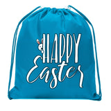 Happy Easter Mini Polyester Drawstring Bag