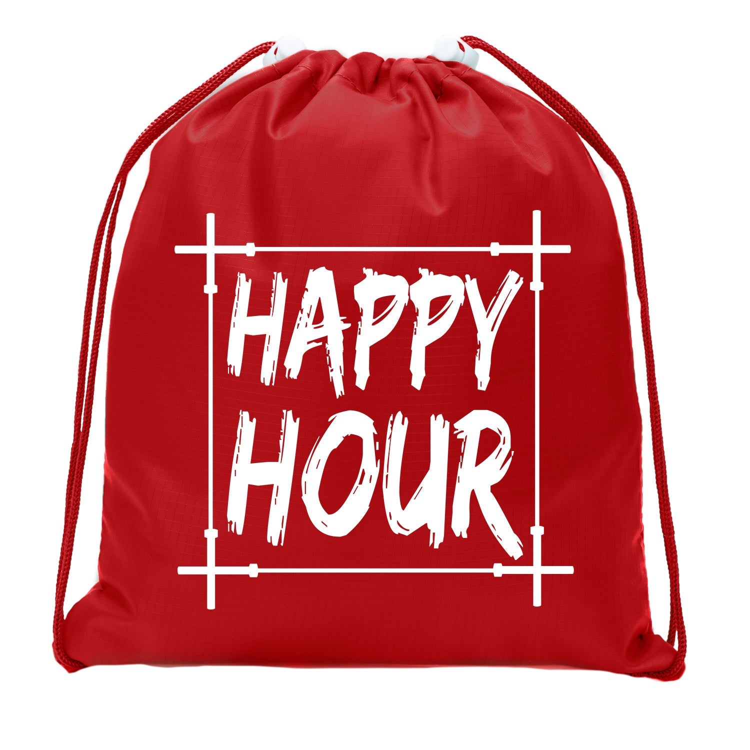Happy Hour + Barbells Mini Polyester Drawstring Bag - Mato & Hash