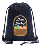 Happy Hunting Easter Cotton Drawstring Bag