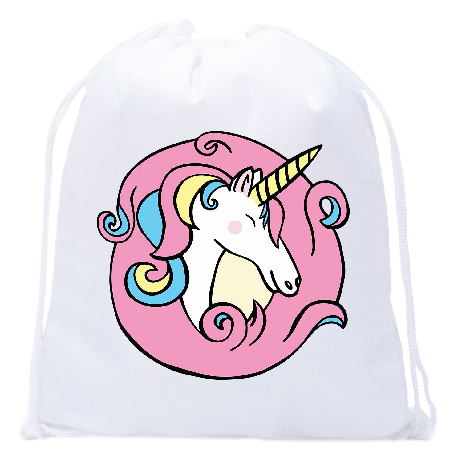 Happy Unicorn Mini Polyester Drawstring Bag - Mato & Hash