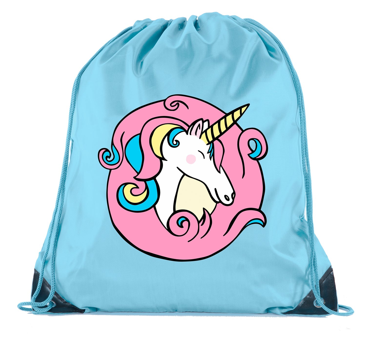 Happy Unicorn Polyester Drawstring Bag - Mato & Hash