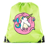 Happy Unicorn Polyester Drawstring Bag - Mato & Hash