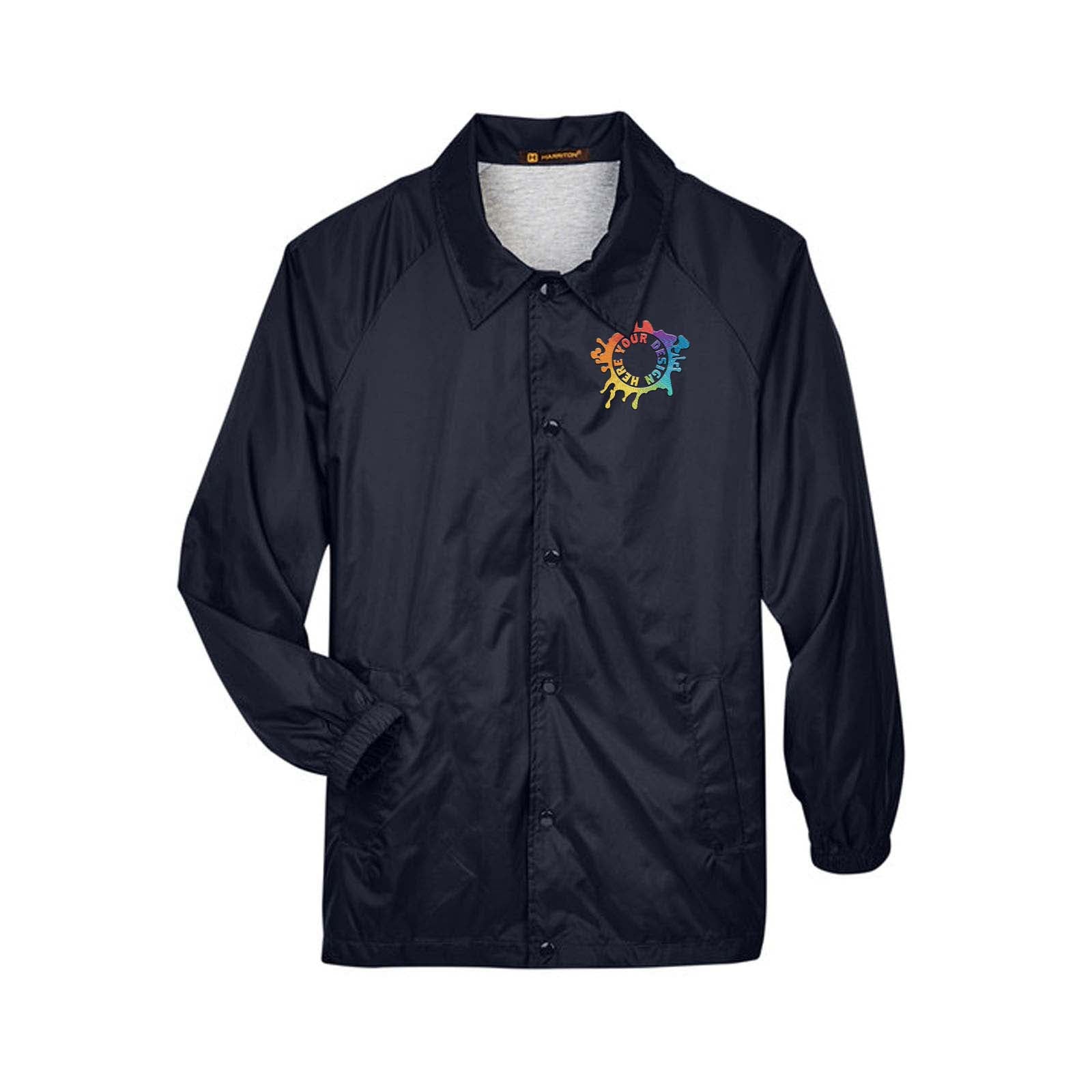 Harriton Adult Nylon Staff Jacket Embroidery - Mato & Hash