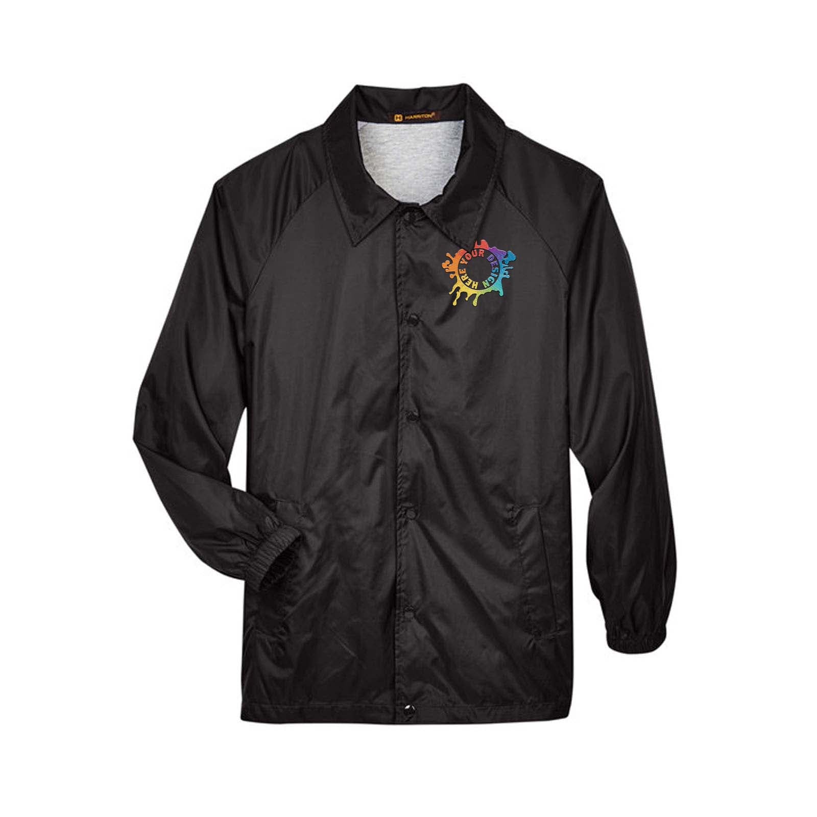 Harriton Adult Nylon Staff Jacket Embroidery - Mato & Hash