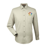 Harriton Men's Easy Blend™ Long-Sleeve Twill Shirt with Stain-Release Embroidery - Mato & Hash