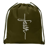 Have Faith Mini Polyester Drawstring Bag - Mato & Hash