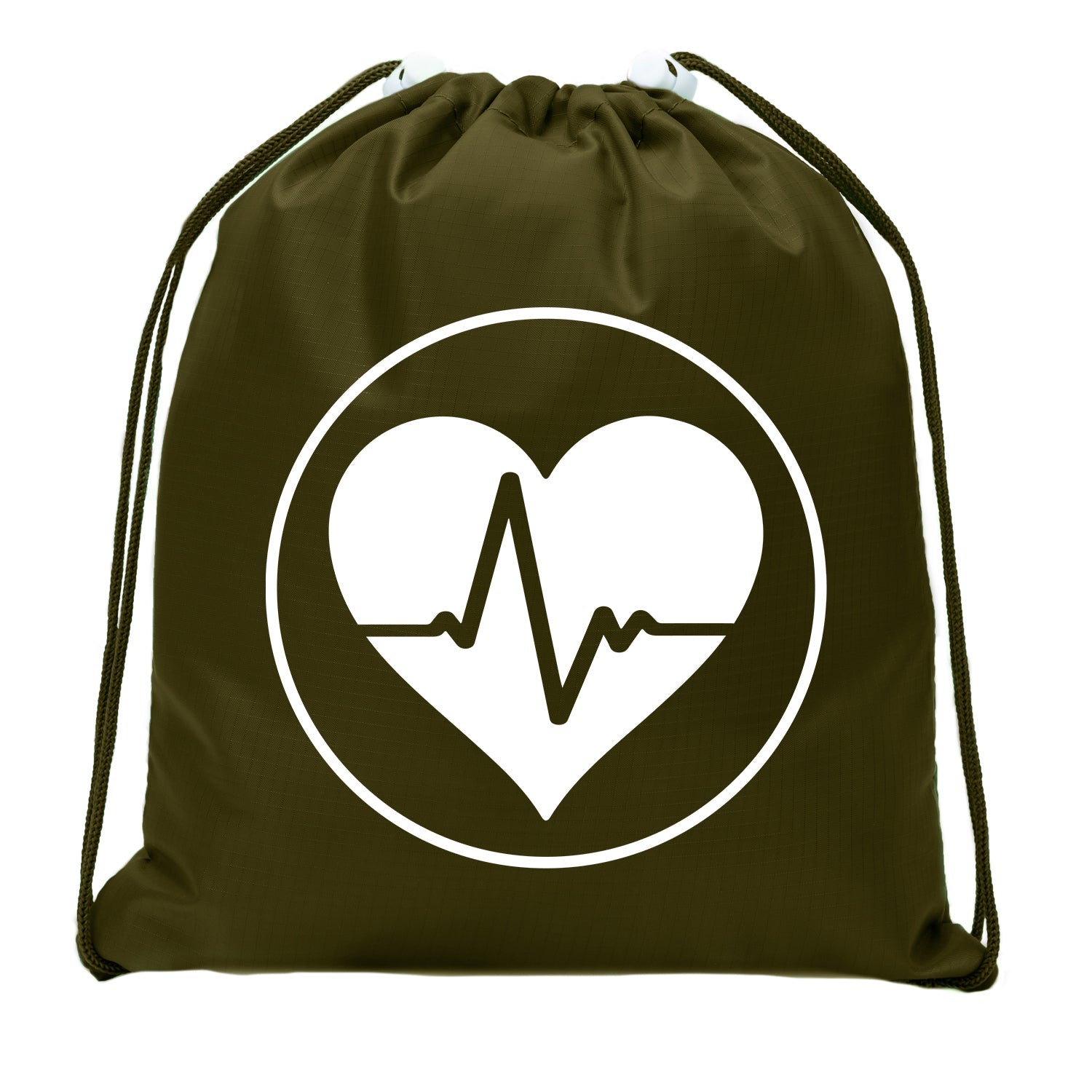 Heartbeat Mini Polyester Drawstring Bag - Mato & Hash