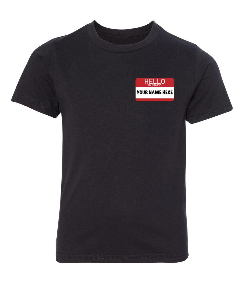 Hello My Name Is: Custom - Left Chest Print Kids T Shirts - Mato & Hash