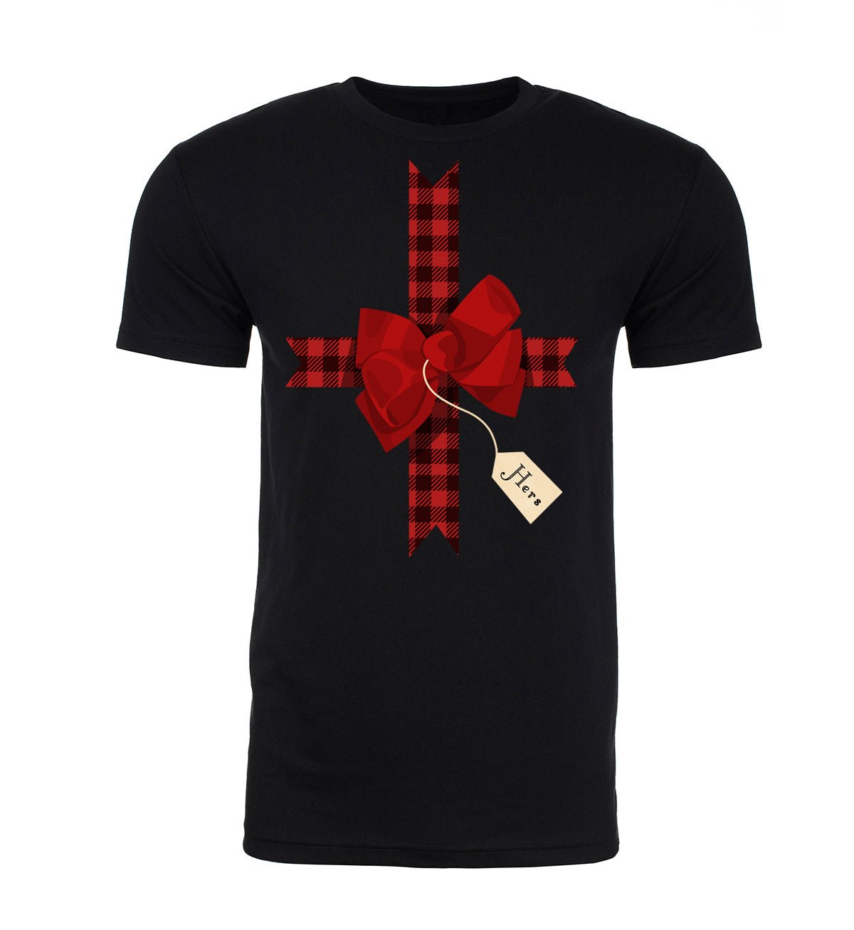 "Hers" Ribbon & Bow Unisex Christmas T Shirts