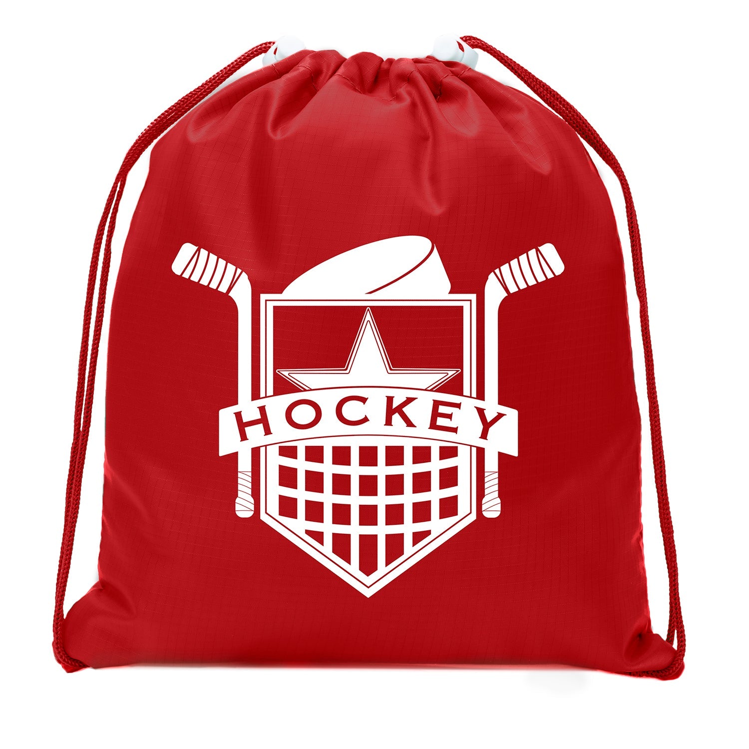 Hockey Puck & Sticks Mini Polyester Drawstring Bag - Mato & Hash
