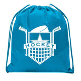 Hockey Puck & Sticks Mini Polyester Drawstring Bag - Mato & Hash