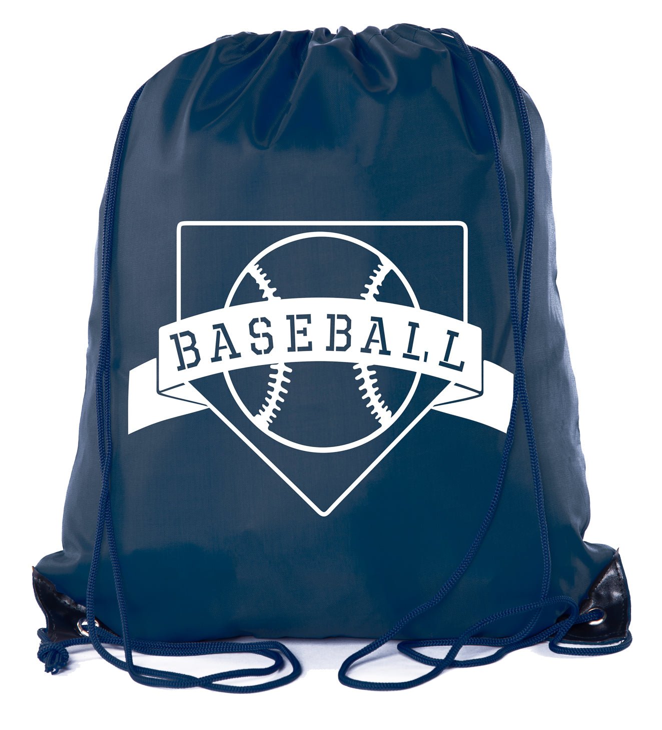 Home Plate Baseball Polyester Drawstring Bag - Mato & Hash