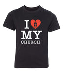 I Heart My Church Kids Christian T Shirts