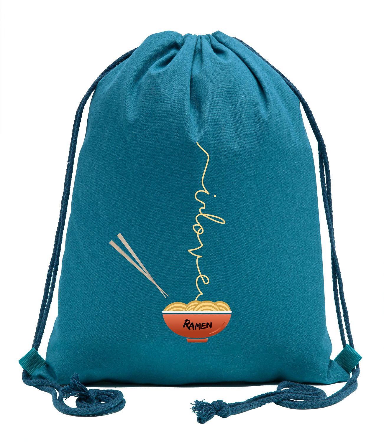 I Love Ramen Cotton Drawstring Bag - Mato & Hash