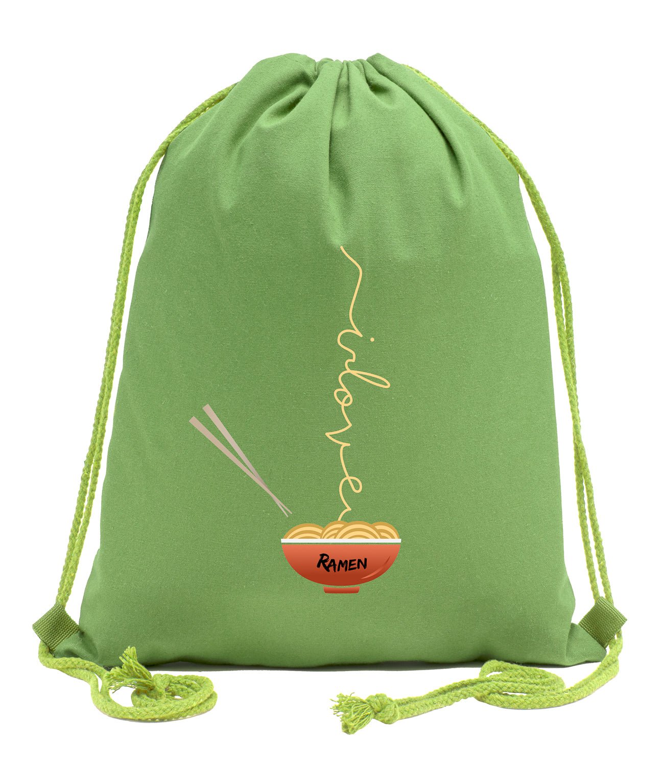 I Love Ramen Cotton Drawstring Bag - Mato & Hash