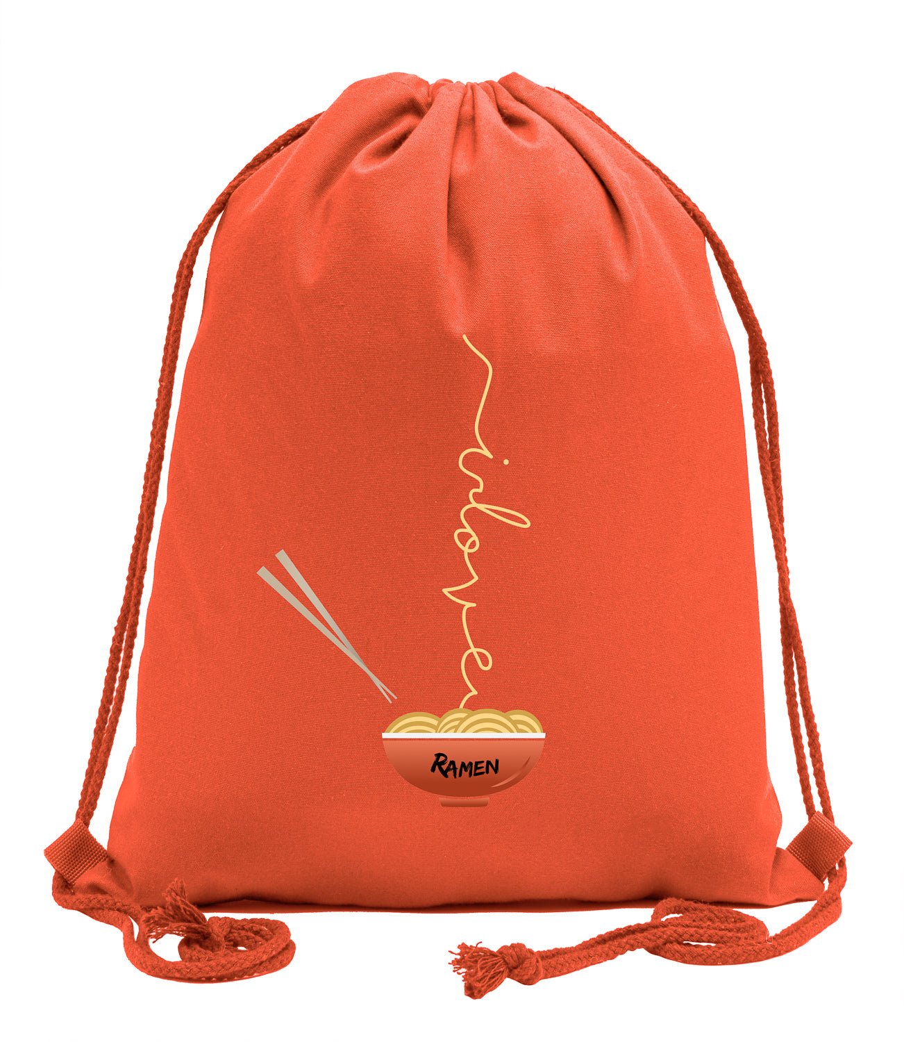 I Love Ramen Cotton Drawstring Bag - Mato & Hash