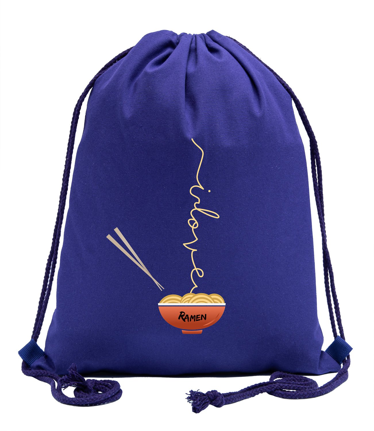 I Love Ramen Cotton Drawstring Bag - Mato & Hash