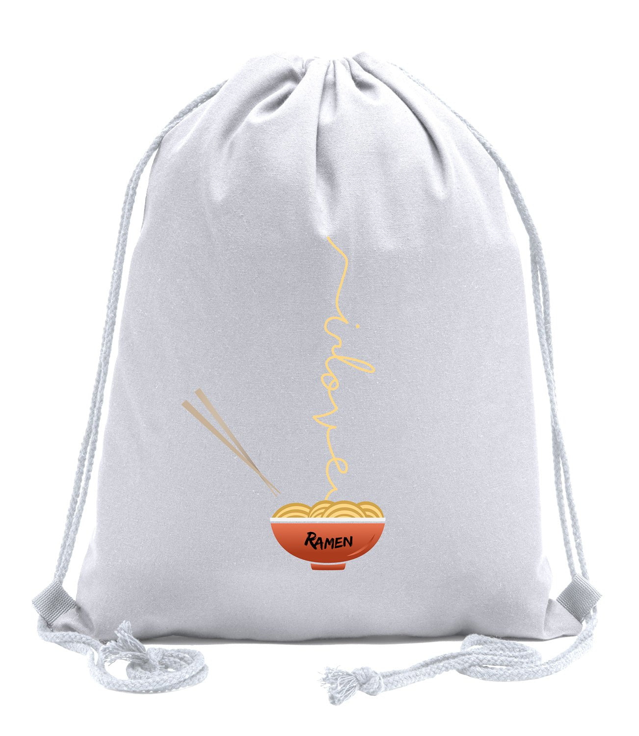 I Love Ramen Cotton Drawstring Bag - Mato & Hash