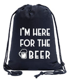 I'm Here for the Beer St. Patrick's Day Cotton Drawstring Bag