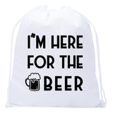 I'm Here for the Beer St. Patrick's Day Mini Polyester Drawstring Bag - Mato & Hash