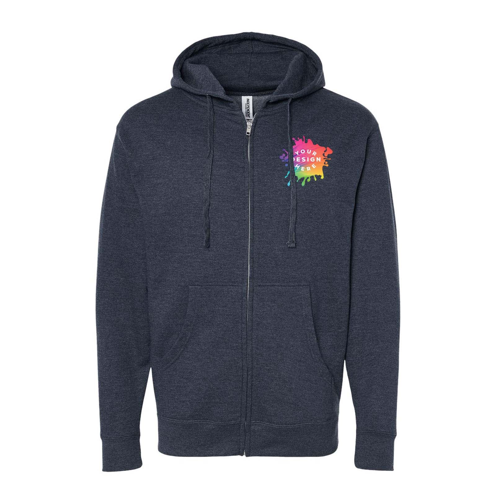 Independent Trading Midweight Full-Zip Hooded Sweatshirt