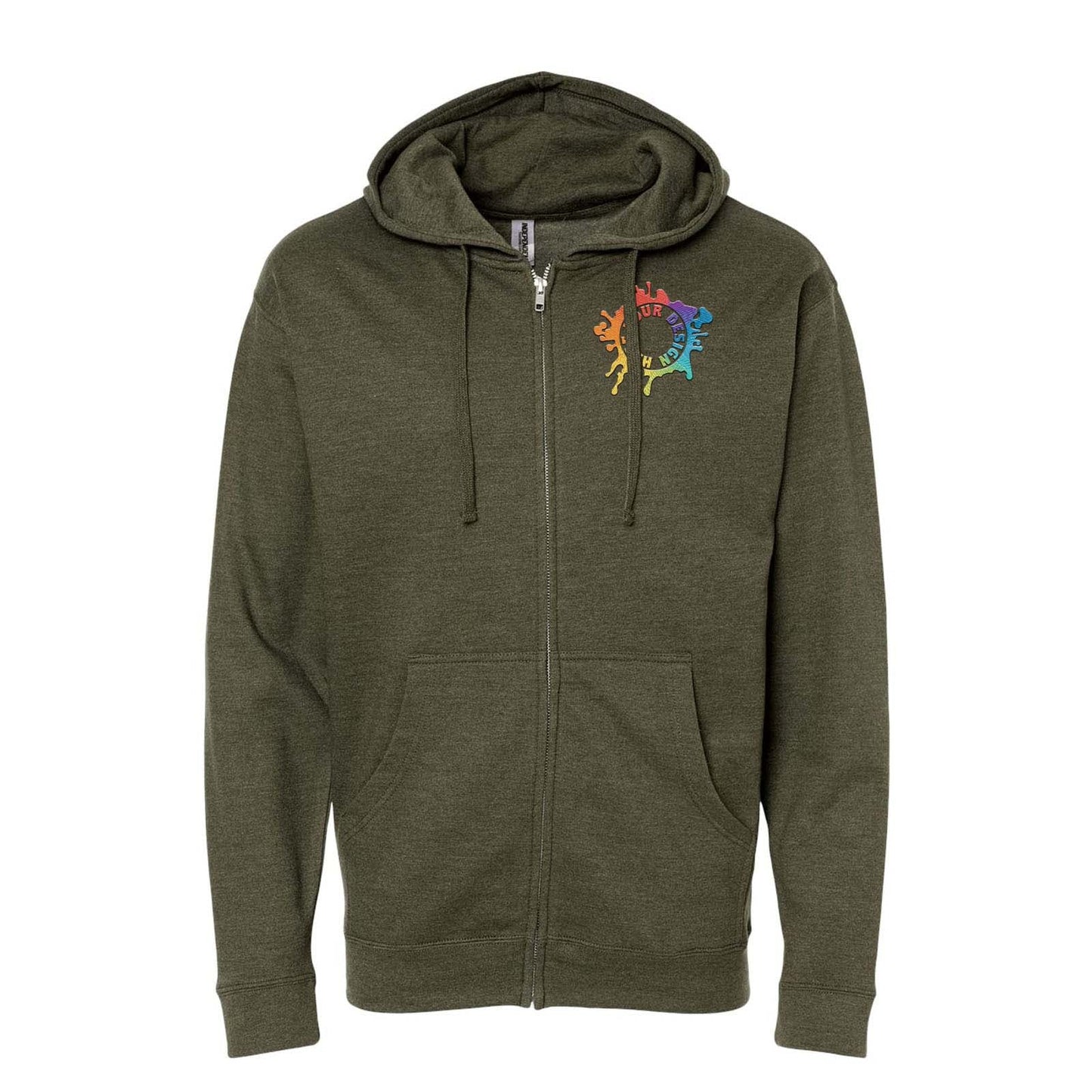 Independent Trading Co. Midweight Full-Zip Hooded Sweatshirt Embroidery - Mato & Hash