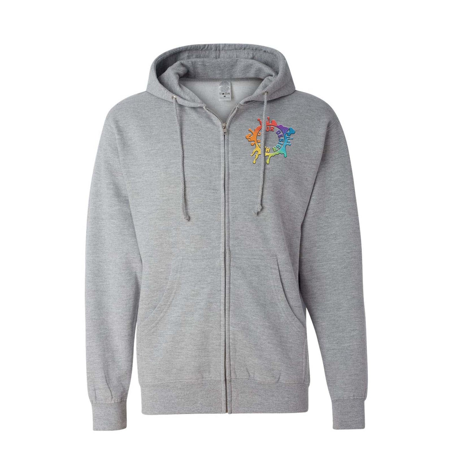 Independent Trading Co. Midweight Full-Zip Hooded Sweatshirt Embroidery - Mato & Hash