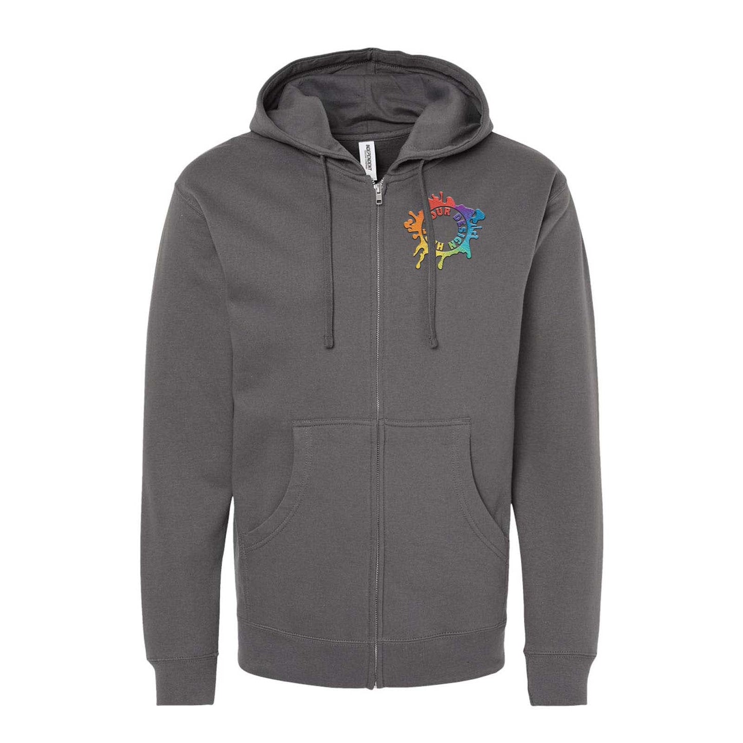 Independent Trading Co. Midweight Full-Zip Hooded Sweatshirt Embroidery - Mato & Hash
