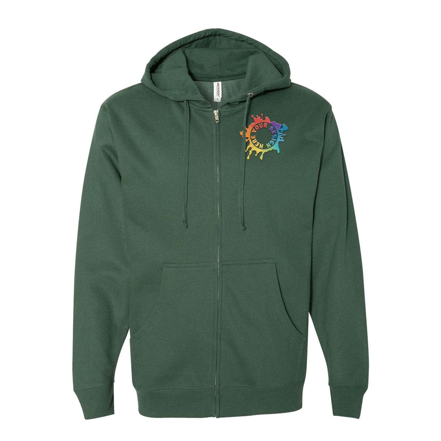 Independent Trading Co. Midweight Full-Zip Hooded Sweatshirt Embroidery - Mato & Hash