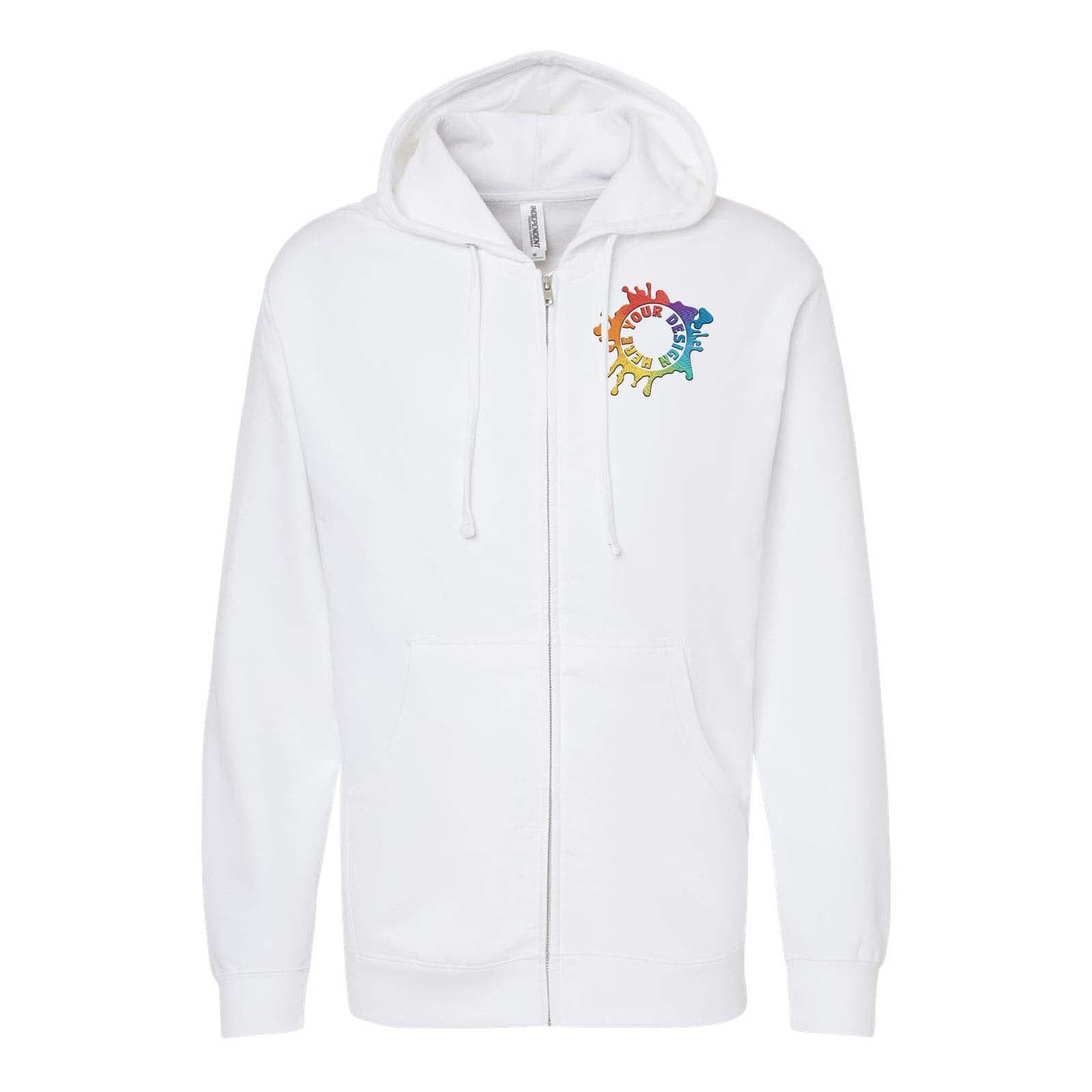 Independent Trading Co. Midweight Full-Zip Hooded Sweatshirt Embroidery - Mato & Hash