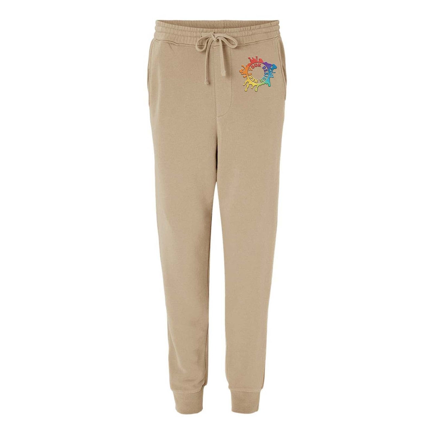 Independent Trading Co. Pigment-Dyed Fleece Jogger Pants Embroidery - Mato & Hash