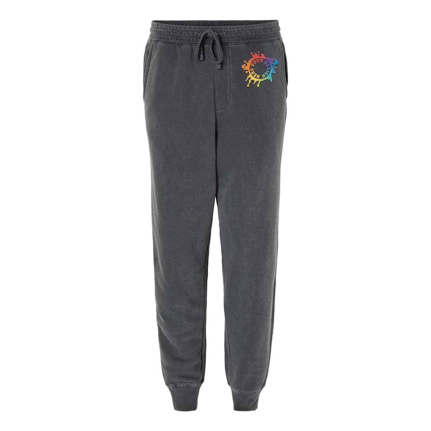 Independent Trading Co. Pigment-Dyed Fleece Jogger Pants Embroidery - Mato & Hash