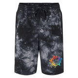 Independent Trading Co. Tie-Dyed Fleece Shorts Embroidery