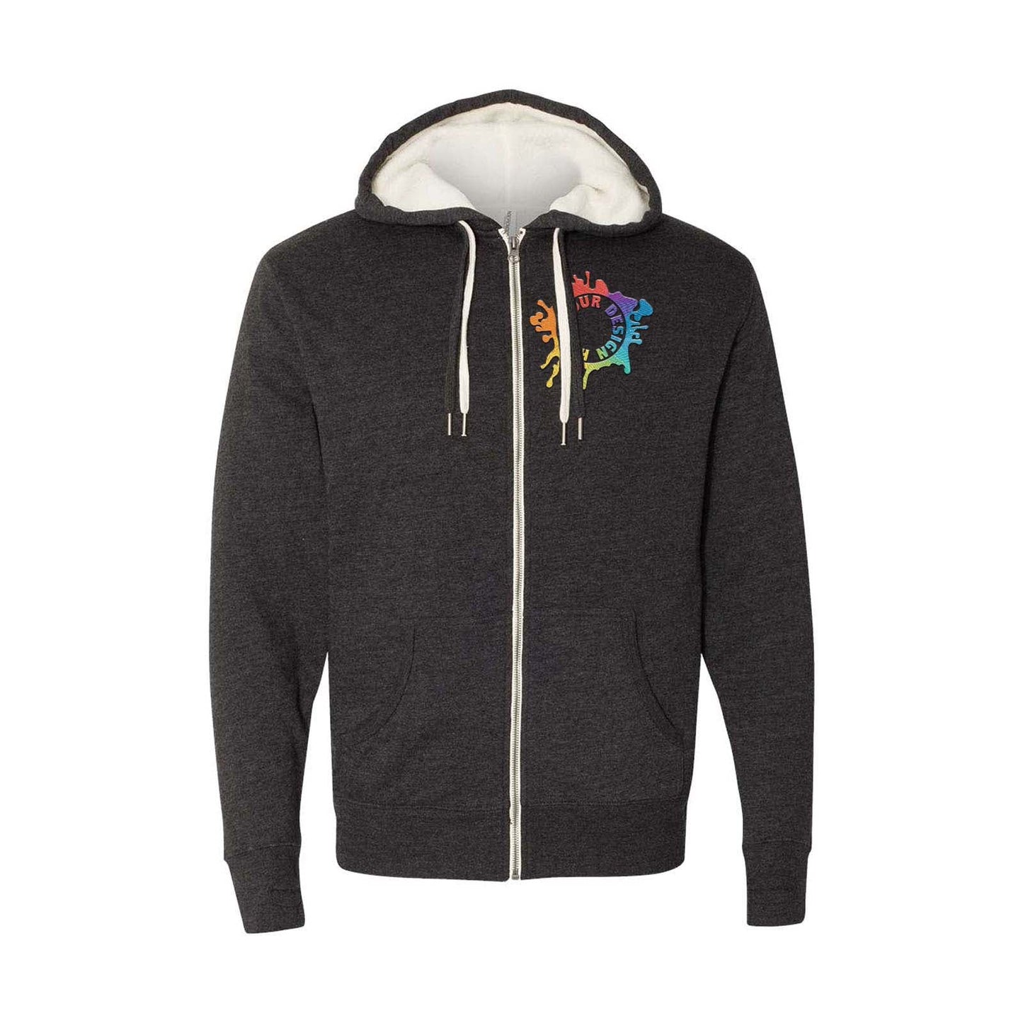 Independent Trading Co. Unisex Sherpa-Lined Hooded Sweatshirt Embroidery - Mato & Hash