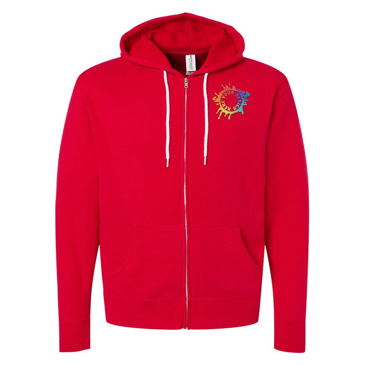 Independent Trading Co. Unisex Triblend Lightweight Full-Zip Hooded Sweatshirt Embroidery - Mato & Hash