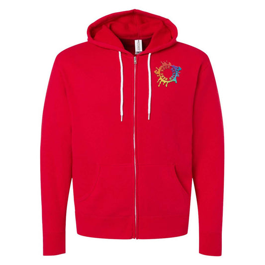 Independent Trading Co. Unisex Triblend Lightweight Full-Zip Hooded Sweatshirt Embroidery - Mato & Hash
