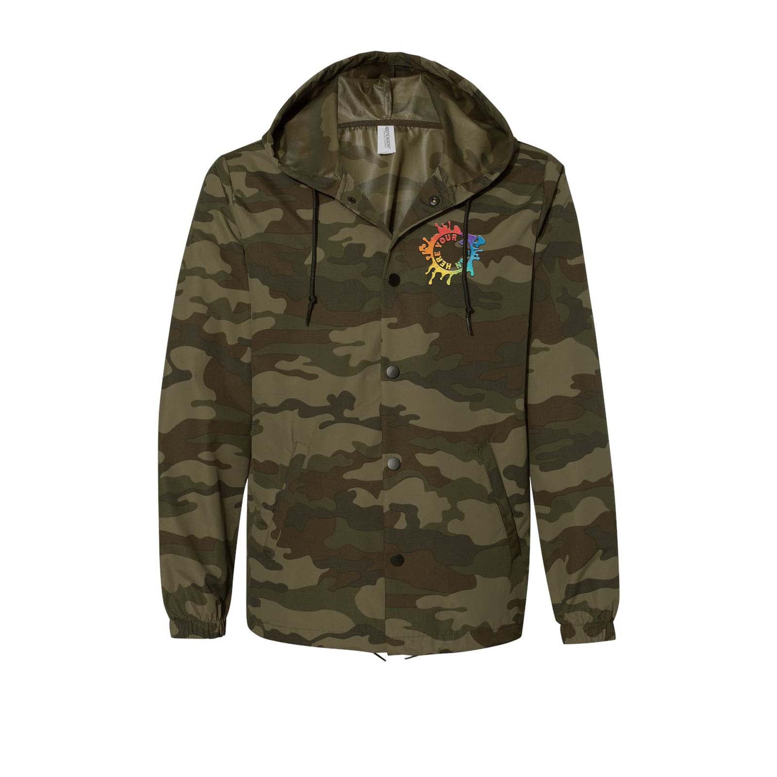 Independent Trading Co. - Water-Resistant Hooded Windbreaker Embroidery - Mato & Hash