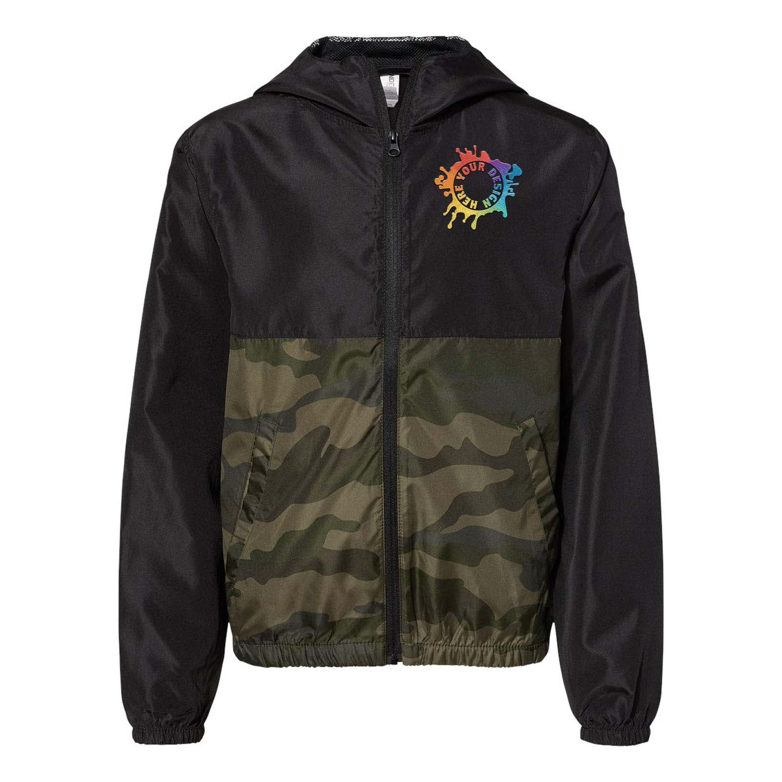 Independent Trading Co. - Youth Lightweight Windbreaker Full-Zip Jacket Embroidery - Mato & Hash