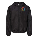 Independent Trading Co. - Youth Lightweight Windbreaker Full-Zip Jacket Embroidery