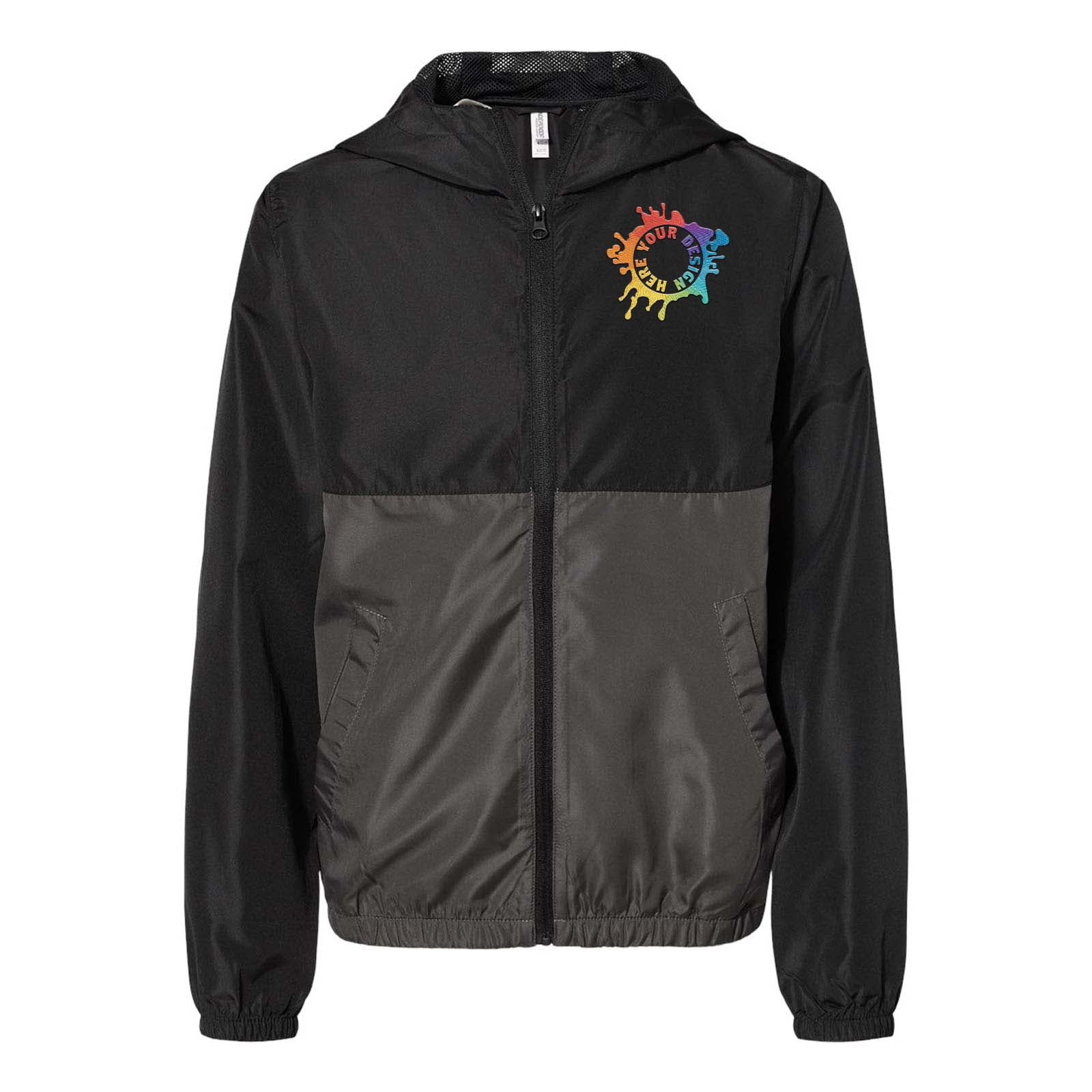 Independent Trading Co. - Youth Lightweight Windbreaker Full-Zip Jacket Embroidery - Mato & Hash