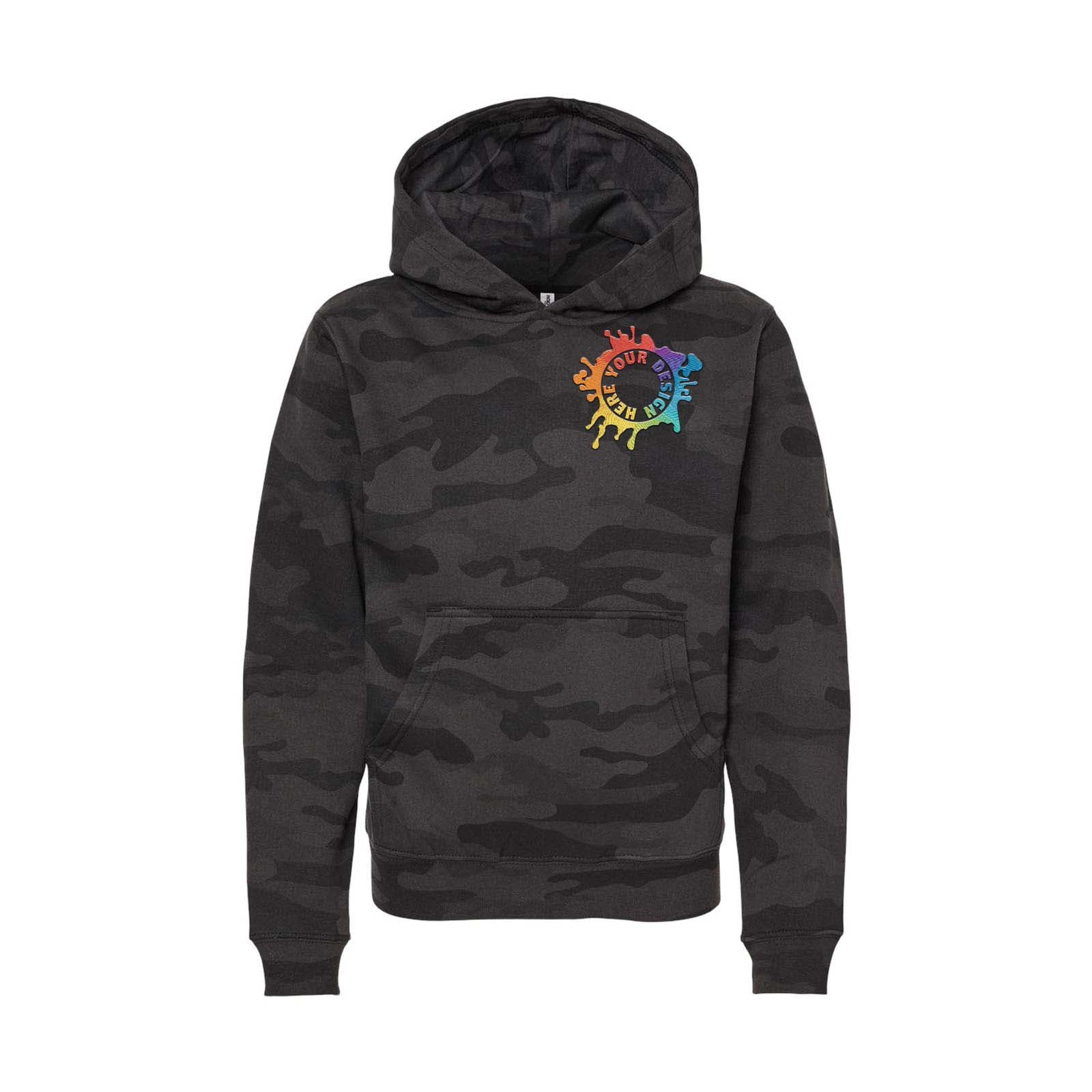 Independent Trading Co. Youth Midweight Hooded Sweatshirt Embroidery - Mato & Hash