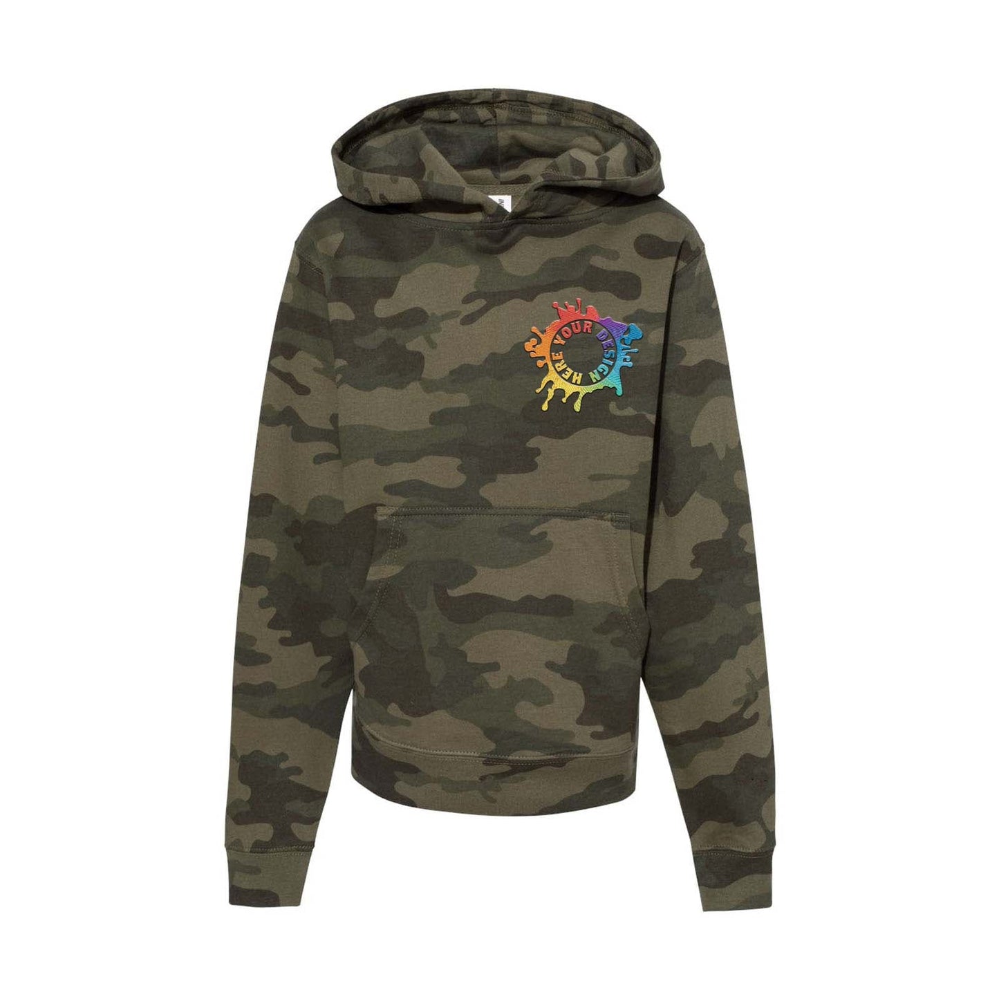 Independent Trading Co. Youth Midweight Hooded Sweatshirt Embroidery - Mato & Hash