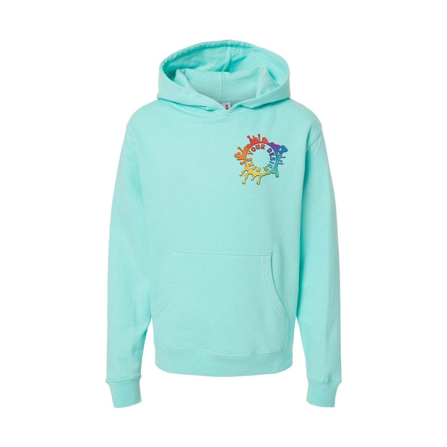 Independent Trading Co. Youth Midweight Hooded Sweatshirt Embroidery - Mato & Hash