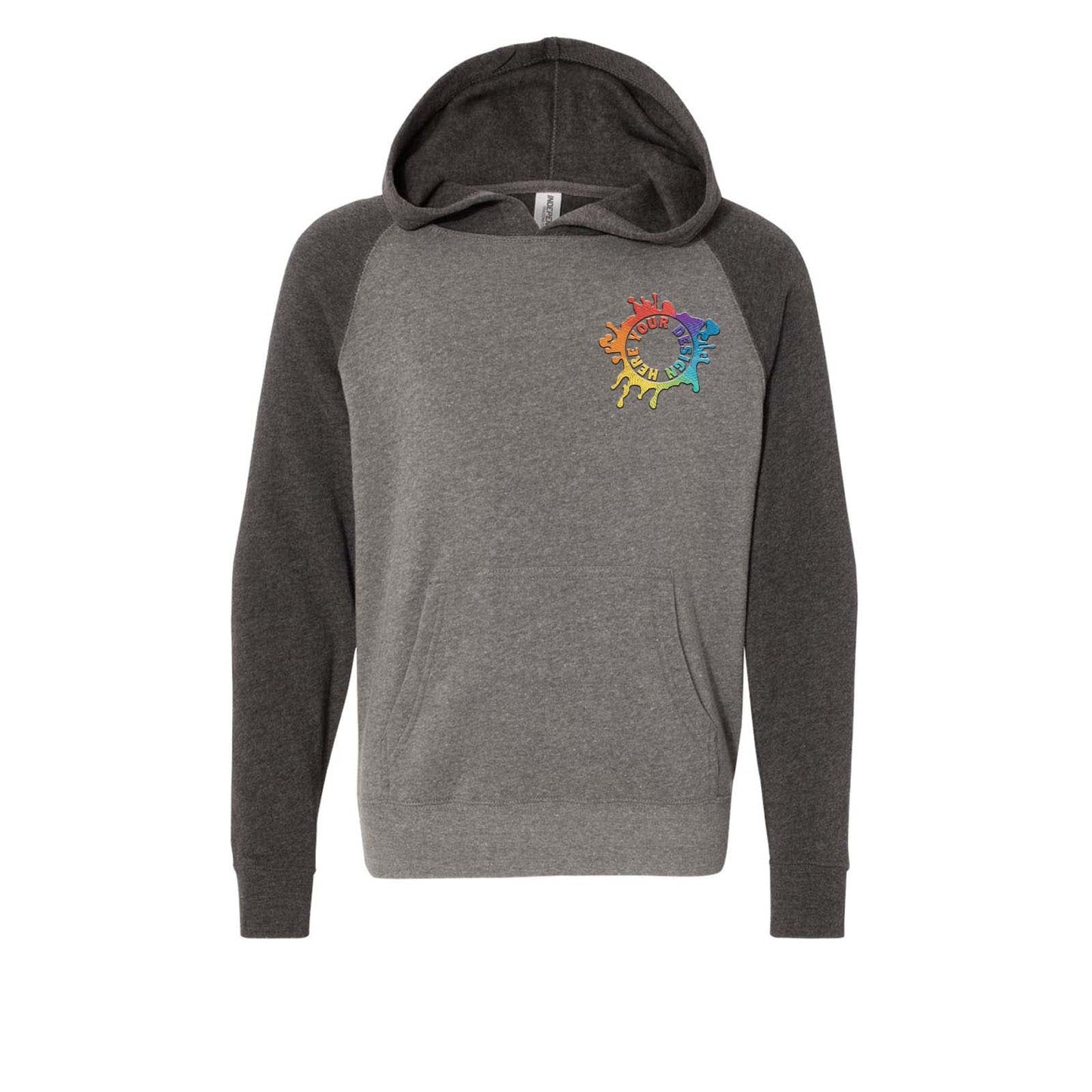 Independent Trading CO. Youth Special Blend Raglan Hooded Sweatshirt Embroidery - Mato & Hash